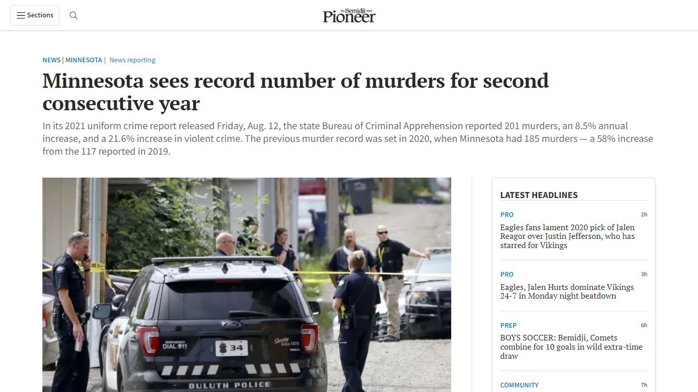 Minnesota sees record number of murders for second consecutive year ...